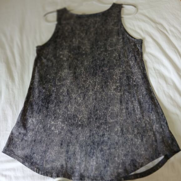 Logo Lori Goldstein Size M Grey & Blue Heathered Tunic Tank Swing Top - Picture 4 of 8